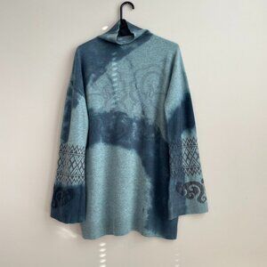 Luxury Cashmere Tie-Dye Tunic Sweater - Statement Art Knit!